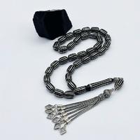 Kapsül Kesim Karpuz Dilimi İşlemeli Erzurum Oltu Taşı Tesbih