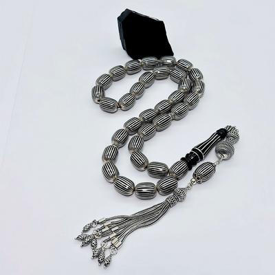 Karpuz Dilimi İşlemeli Kapsül Kesim Erzurum Oltu Taşı Tesbih