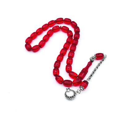 Kırmızı Kapsül Kesim Ateş Kehribar Tesbih