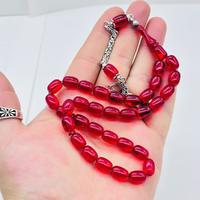 Kırmızı Kapsül Kesim Ateş Kehribar Tesbih