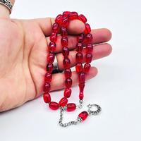 Kırmızı Kapsül Kesim Ateş Kehribar Tesbih