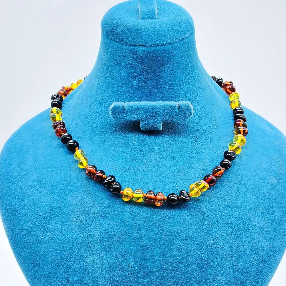 Dark Renkte Baby Drop Amber Necklace