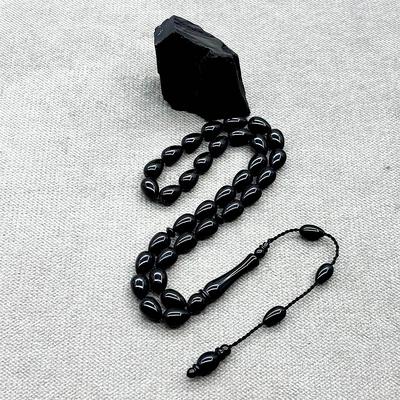 Kumpaslı Göz Yaşı Damla Model Erzurum Oltu Taşı Tesbih