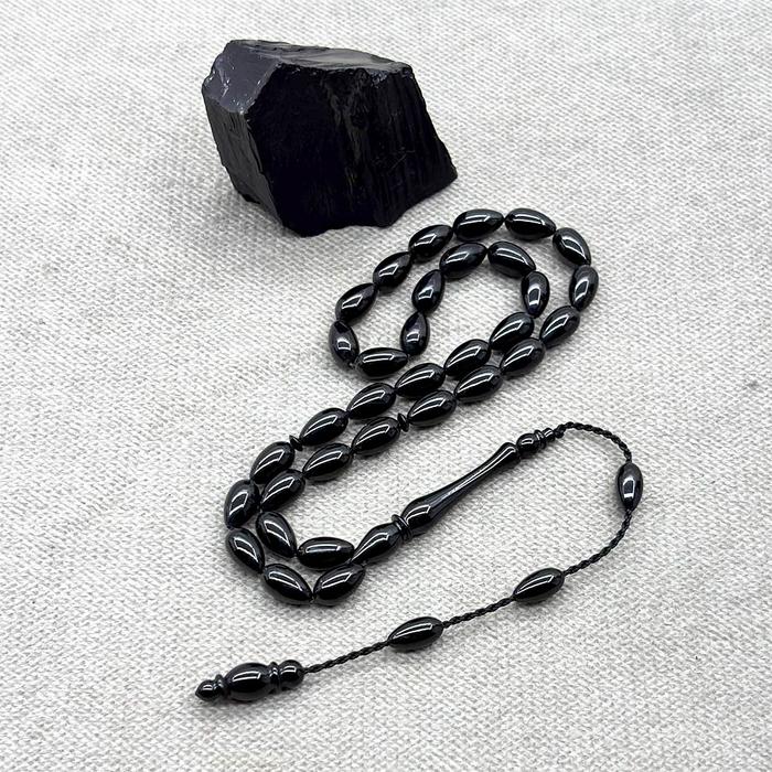 Kumpaslı Göz Yaşı Damlası Model Erzurum Oltu Taşı Tesbih