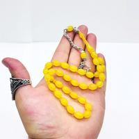 Limon Sarısı Sıkma Ateş Kehribar Tesbih