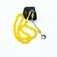 Limon Sarısı Sıkma Ateş Kehribar Tesbih