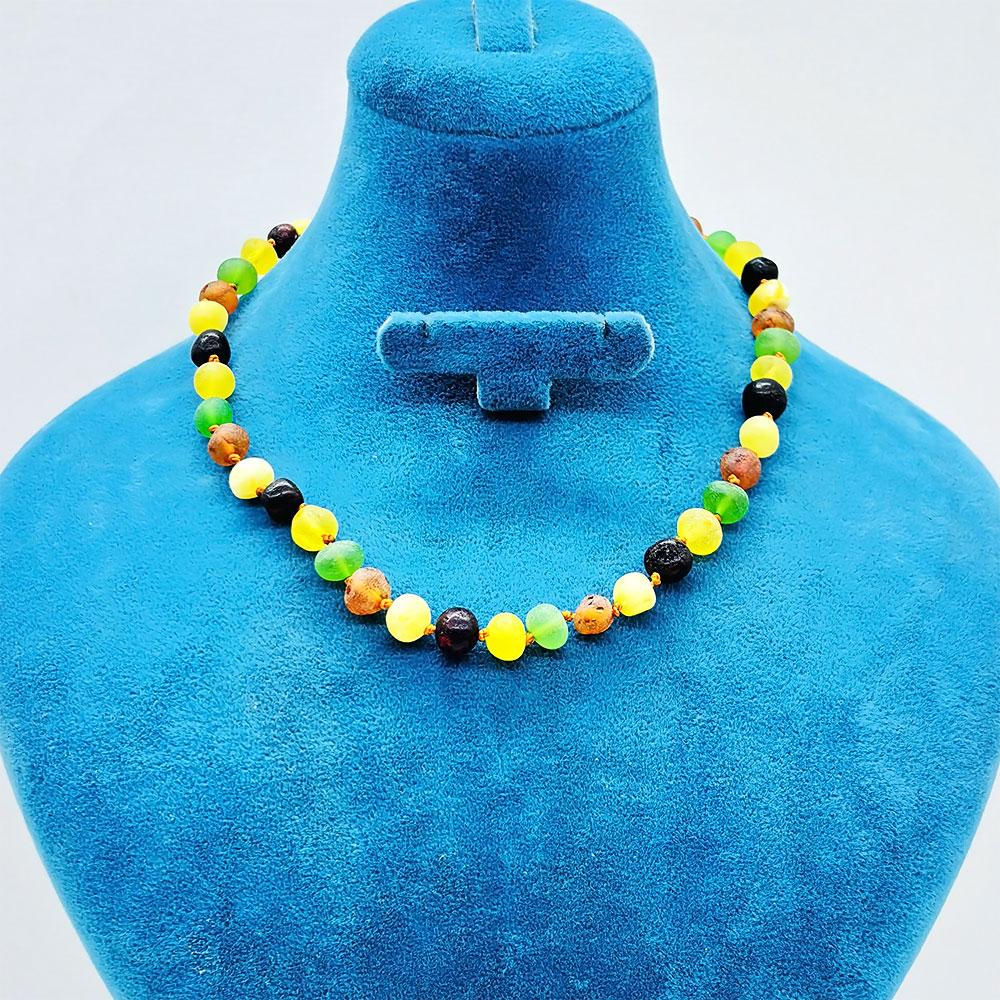 Matte Colored Orijinal Drop Amber Baby Necklace
