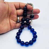 Mavi Renkte Efe Maskot Sıkma Ateş Kehribar Tesbih