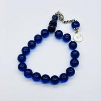 Mavi Renkte Efe Maskot Sıkma Ateş Kehribar Tesbih