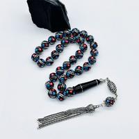 Misket Kesim Çeşmi Bülbül İşlemeli Erzurum Oltu Taşı Tesbih