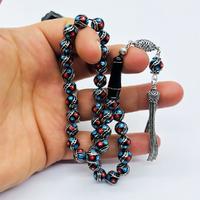 Misket Kesim Çeşmi Bülbül İşlemeli Erzurum Oltu Taşı Tesbih