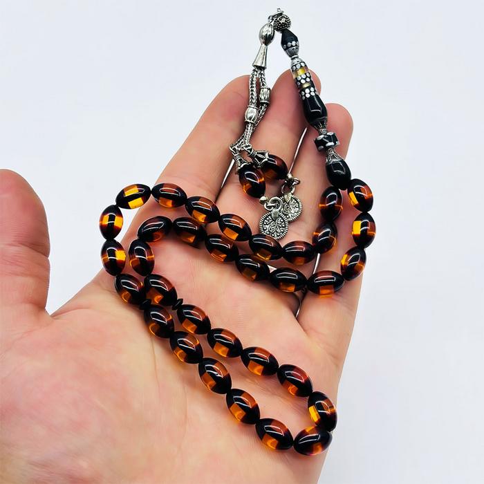 Nakkaş İmameli Sürmeli Toz Sıkma Kehribar 