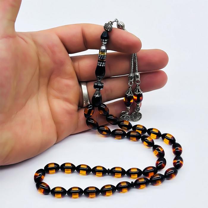 Nakkaş İmameli Sürmeli Toz Sıkma Kehribar 