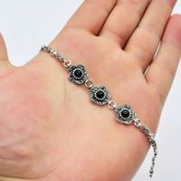 Oltu Taşı Tasarım 925 Ayar Gümüş Kadın Bileklik 