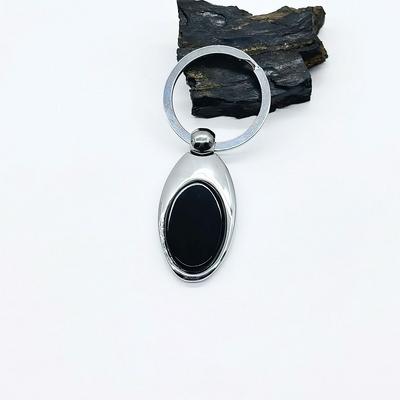 Oval Model Sertifikalı Oltu Taşı İşçilikli Anahtarlık