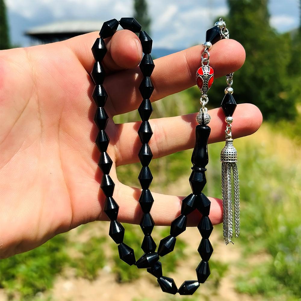 Special Cut Alpaka Tassel Gürcistan Stone Prayer Beads