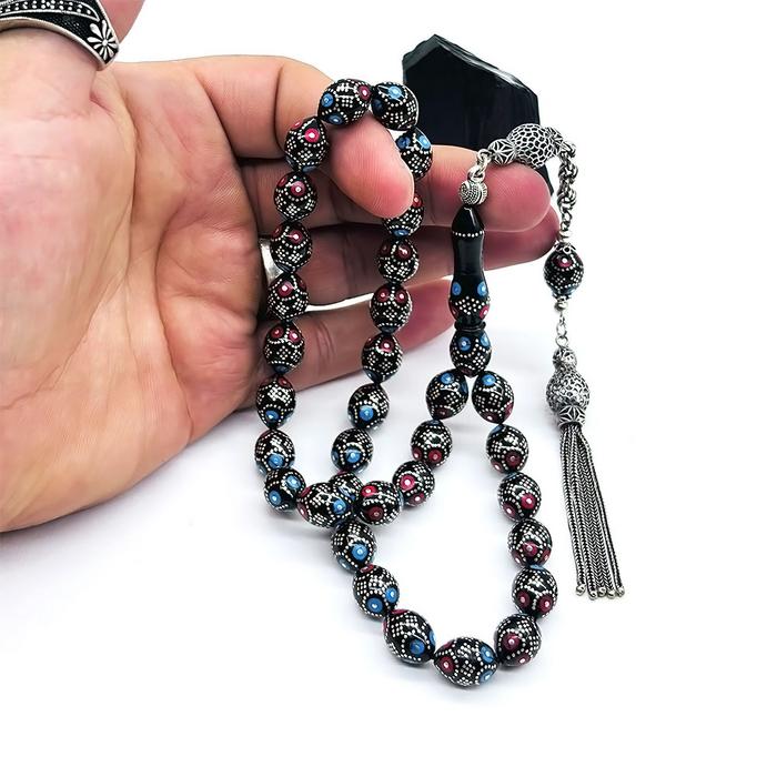 Özel Tasarım Usta İşçilikli Erzurum Oltu Taşı Tesbih