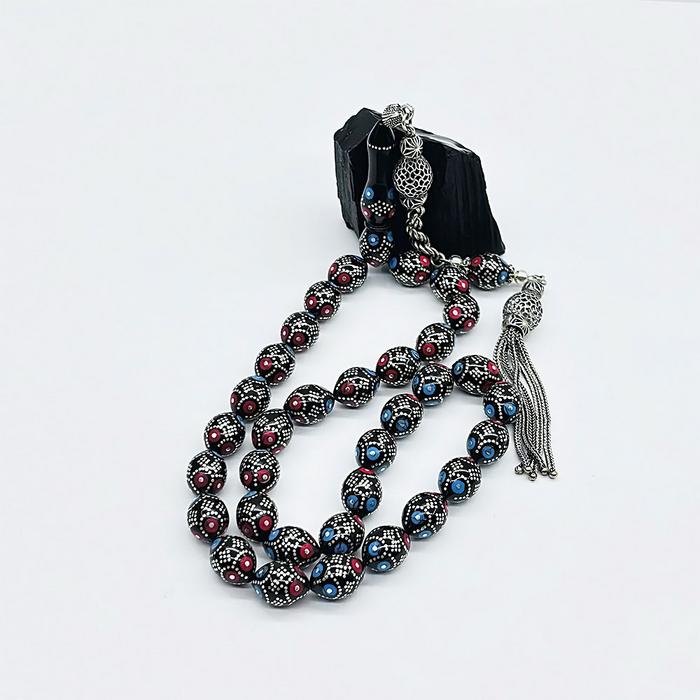 Özel Tasarım Usta İşçilikli Erzurum Oltu Taşı Tesbih