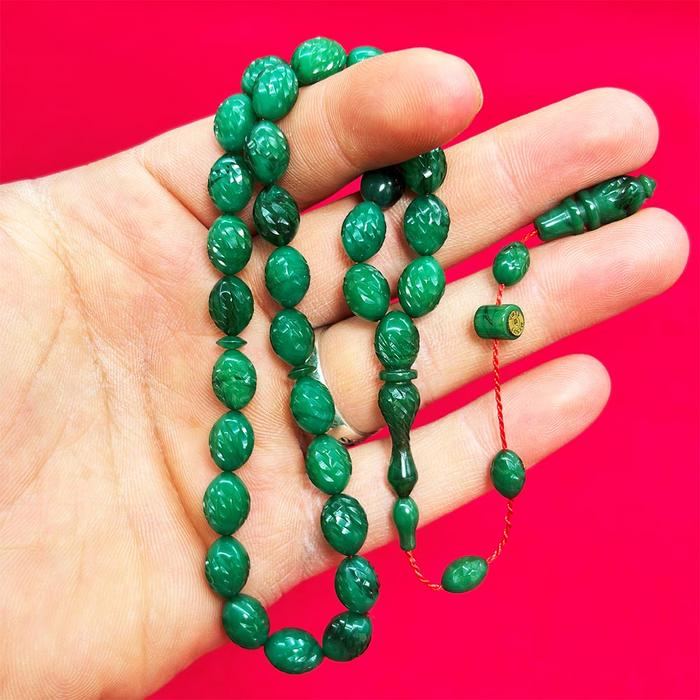 Özel Usta İşçilikli Ateş Sıkma Kehribar Tesbih 