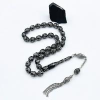 Özel Usta İşçilikli Erzurum Oltu Taşı Tesbih ( 10.5 x 13.5 ) Mm