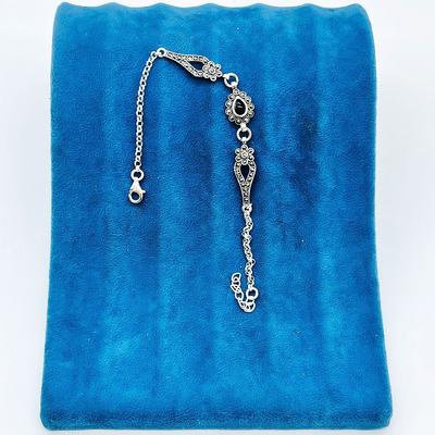 Papatya Damla Model Oltu Taşı İşçilikli 925 Ayar Gümüş Bileklik