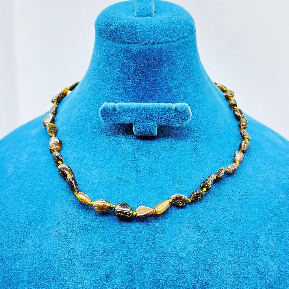 Parçacıklı Orijinal Drop Baby Amber Necklace