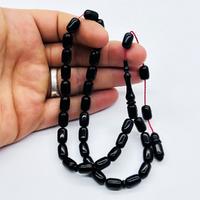 Petrol Yeşili Renkte Sıkma Ateş Kehribar Tesbih