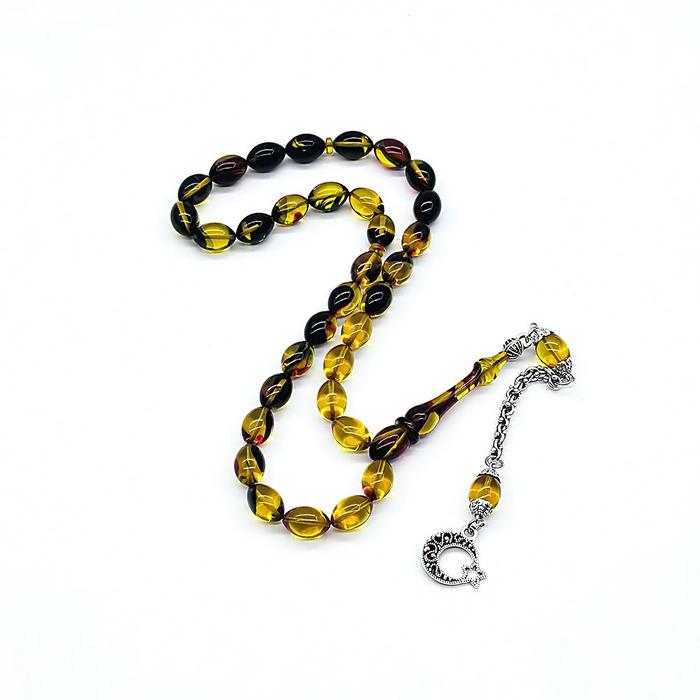 Renk Hareli Sıkma Ateş Kehribar Tesbih