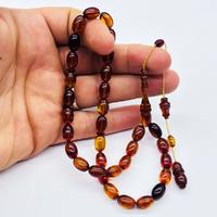 Renk Hareli Sıkma Ateş Kehribar Tesbih