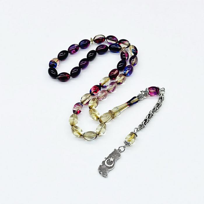 Renk Süzmesi Sıkma Ateş Kehribar Tesbih