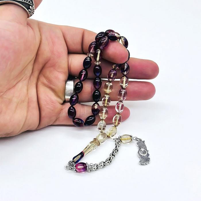 Renk Süzmesi Sıkma Ateş Kehribar Tesbih