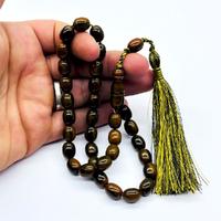 Saçak Püsküllü Koyu Yeşil Renkte Sıkma Ateş Kehribar Tesbih