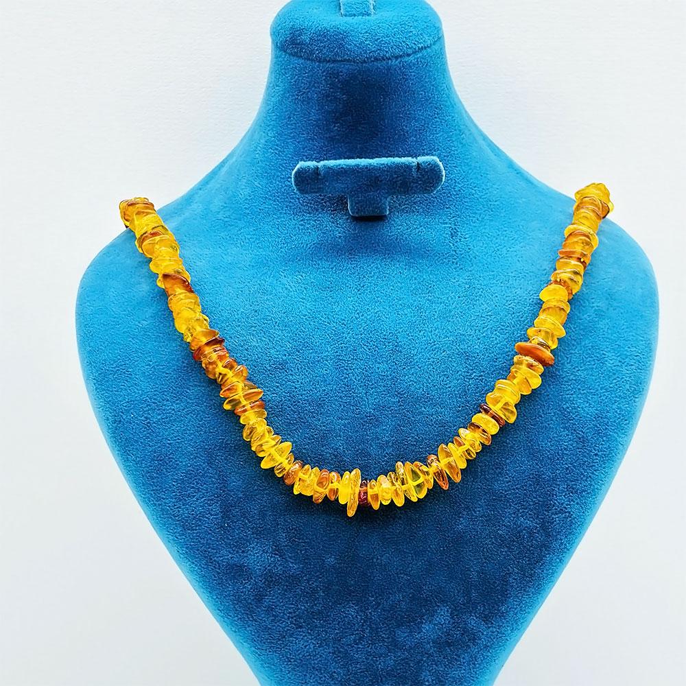 Yellow Renkte Certified Yetişkin Drop Amber Necklace