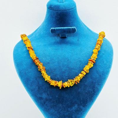 Sarı Renkte Sertifikalı Yetişkin Damla Kehribar Kolye