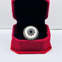 Sedef Oltu Taşı İşçilikli 925 Ayar Gümüş Yüzük