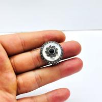 Sedef Oltu Taşı İşçilikli 925 Ayar Gümüş Yüzük