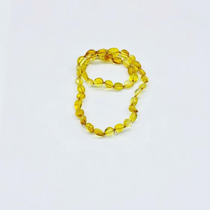 Şeffaf Orijinal Sertifikalı Bebek Damla Kehribar Kolye