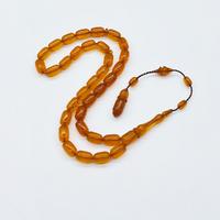 Şeffaf Parçacıklı Sıkma Ateş Kehribar Tesbih