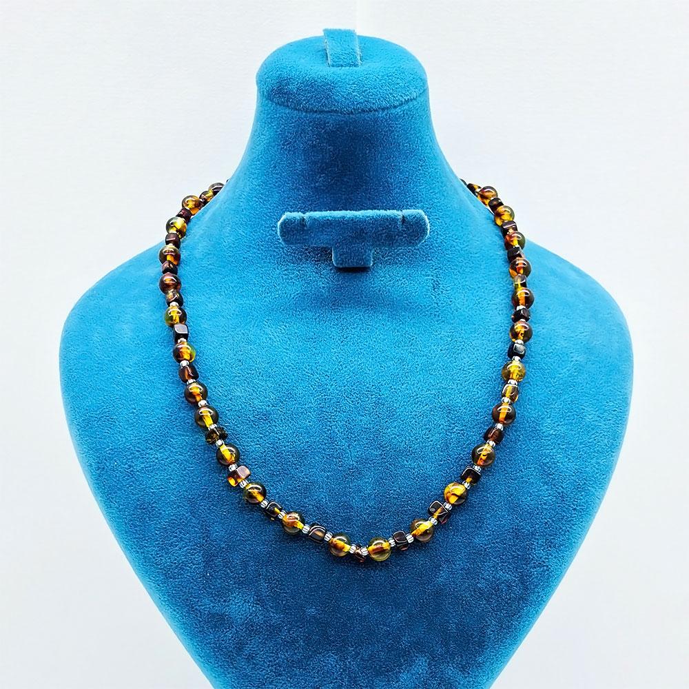 Certified Yetişkin Drop Amber Necklace