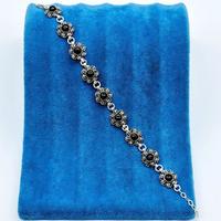 Su Yolu Oltu Taşı İşçilikli 925 Ayar Gümüş Bileklik