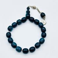 Turkuaz Renkte Efe Maskot Sıkma Ateş Kehribar Tesbih