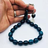 Turkuaz Renkte Efe Maskot Sıkma Ateş Kehribar Tesbih