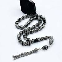 Uçlu Kapsül Karpuz Dilimi İşlemeli Erzurum Oltu Taşı Tesbih