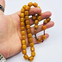 Usta İmzalı Çıra Hare Model Eskitme Sıkma Kehribar Tesbih