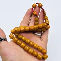 Usta İmzalı Çıra Hare Model Eskitme Sıkma Kehribar Tesbih