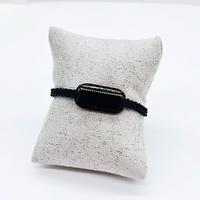 Usta İşçilikli İsimli Örgülü Sertifikalı Oltu Taşı Bileklik