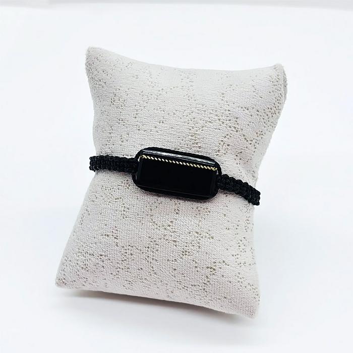 Usta İşçilikli İsimli Örgülü Sertifikalı Oltu Taşı Bileklik