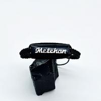 Usta İşçilikli İsimli Örgülü Sertifikalı Oltu Taşı Bileklik