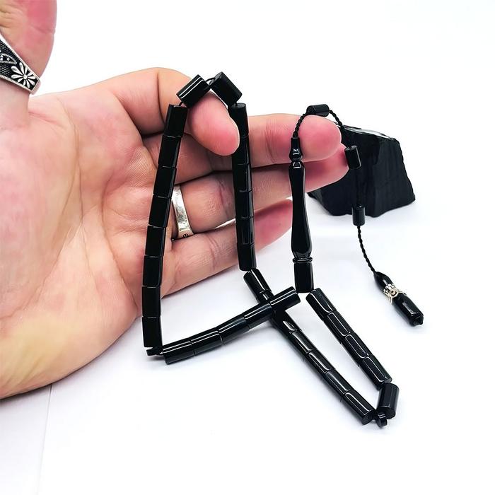 Usta İşçilikli Kesme Model Oltu Taşı Tesbih