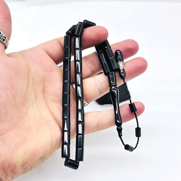 Usta İşçilikli Kesme Model Oltu Taşı Tesbih